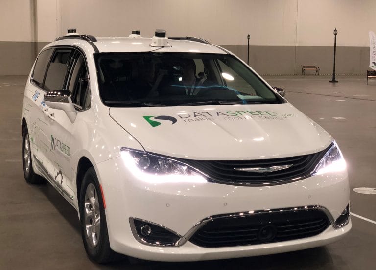 Three Velodyne Magnetic Roof Mounts on Chrysler Pacifica